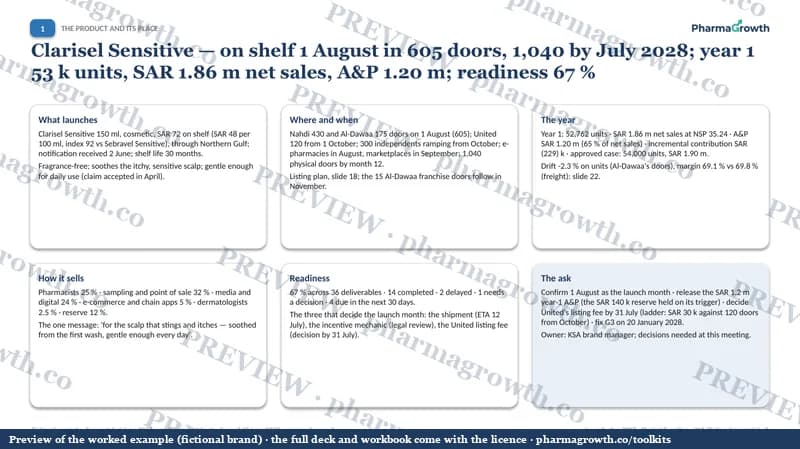 Preview of the Launch plan and readiness workbook example